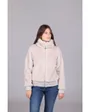 Veste zippée grand col fausse fourrure femme Femme SWEATERIE Blanc