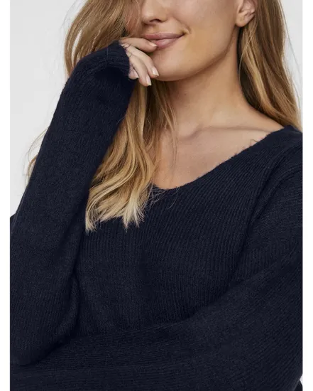 VMCREWLEFILE LS V-NECK BLOUSE NOOS