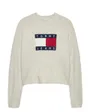 Pull col rond Femme MELANGE FLAG SWEATER RIB EXT Écru