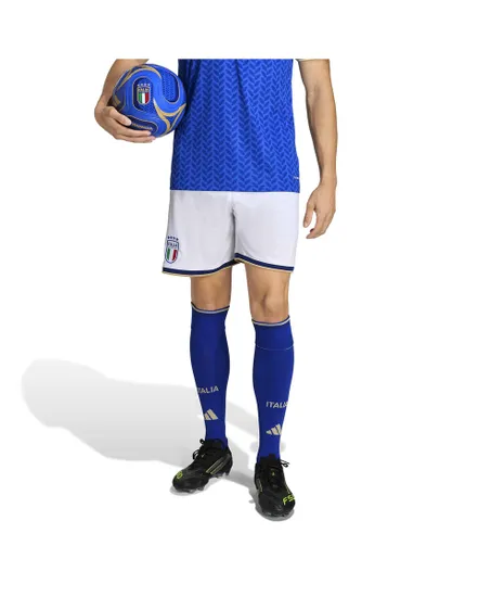 Short de football Homme FIGC H SHO Blanc