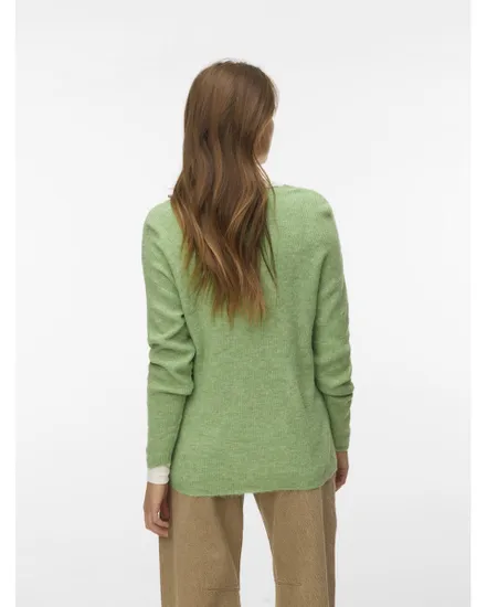 Pull Femme VMCREWLEFILE LS V-NECK BLOUSE NOOS