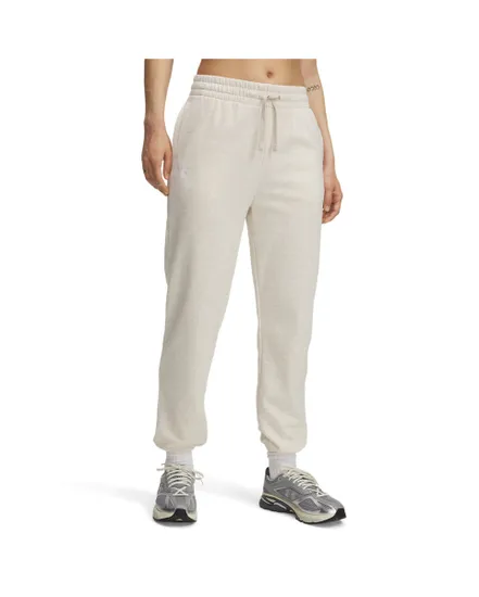 Pantalon de survetement Femme UA RIVAL TERRY JOGGERS Beige