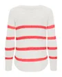 Pull en maille manches longues Femme ONLGEENA XO L/S PULLOVER KNT NOOS Blanc