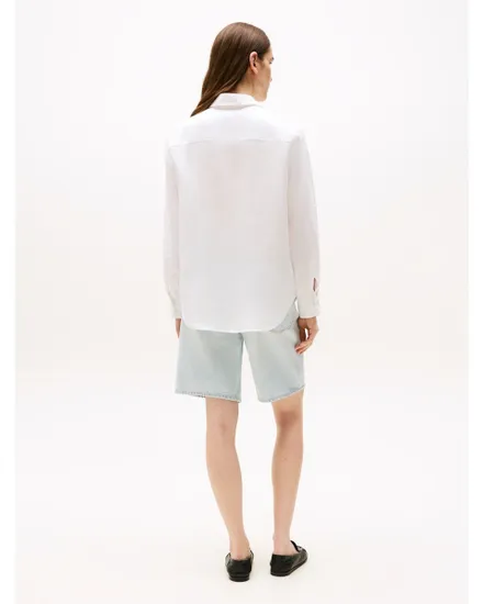 Chemise Femme ESS LINEN RELAXED LS Blanc