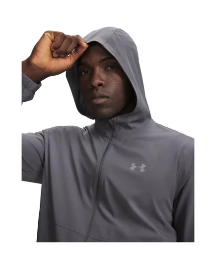 Veste à capuche Homme UA VELOCITI HOODED JACKET Gris