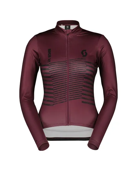 Maillot manches longues Femme RC TEAM WARM GRAPHICS Bordeaux