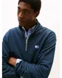 Pull col zippé Homme REG BADGE QZ EXT Bleu Marine
