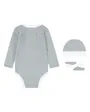 Ensemble 3 pièces Enfant FUTURA LOGO LS HAT / BODYSUIT / BOOTIE 3PC Gris