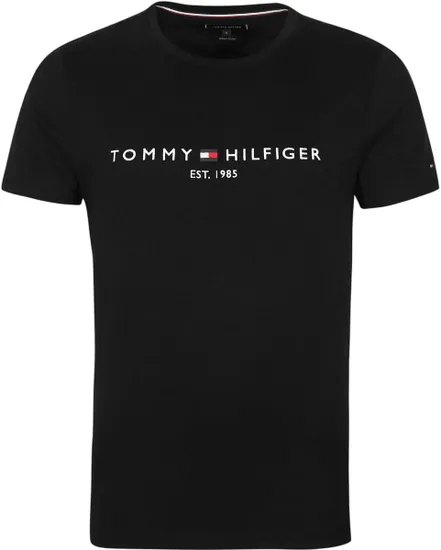 T-shirt col rond Homme CORE TOMMY LOGO TEE Noir