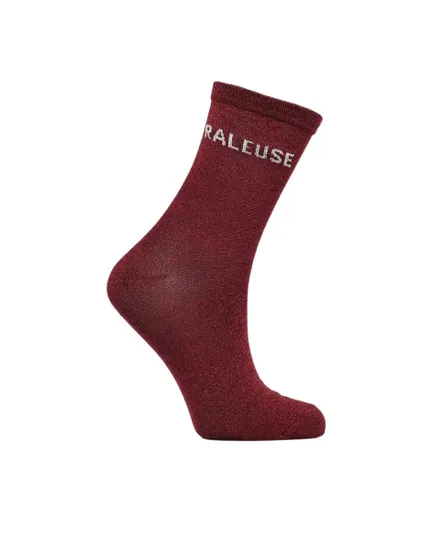 Chaussettes Femme SOLIA LUREX SOCKS Bordeaux