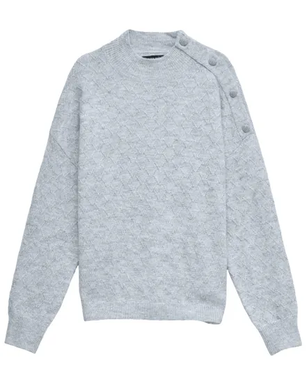 Pull Femme Lurex Boutons Épaule