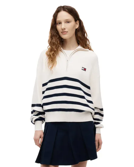 Sweat Col Monté Femme Quarter Zip Tommy Jeans
