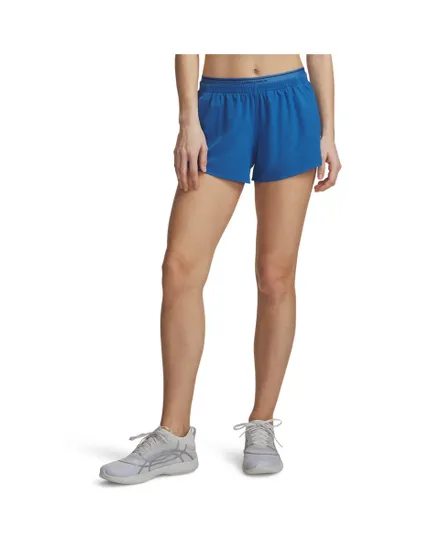 Short Femme UA VANISH WOVEN 3IN Bleu
