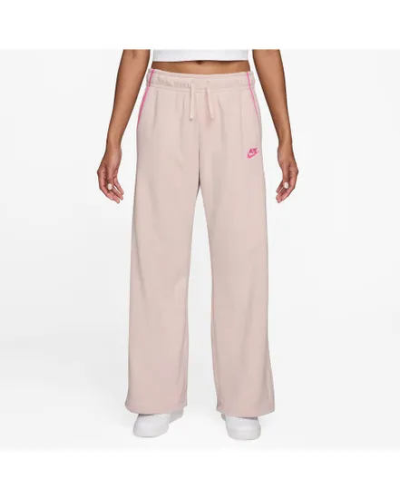 Pantalon de survetement Femme W NSW CLUB FLC CZY MR WIDE PNT Rose