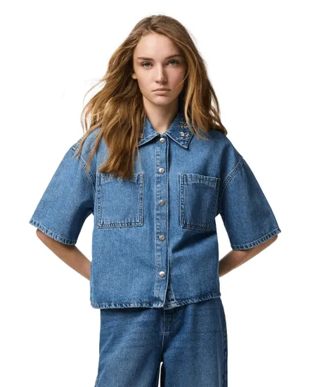 Chemise Jean Broderie Fleur