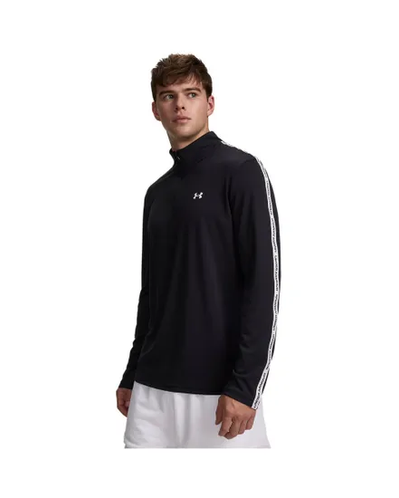 Sweat Homme UA TECH TAPING 1/2 ZIP Noir