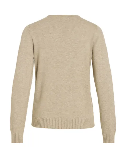 Pull col V Femme VIRIL V-NECK L/S KNIT TOP NOOS Beige