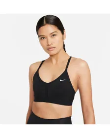 brassiere femme W NK DF INDY V-NECK BRA Noir