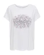 T-shirt manches courtes Femme ONPAUB-SALINA ON SS BAT JRS TEE CUR Blanc