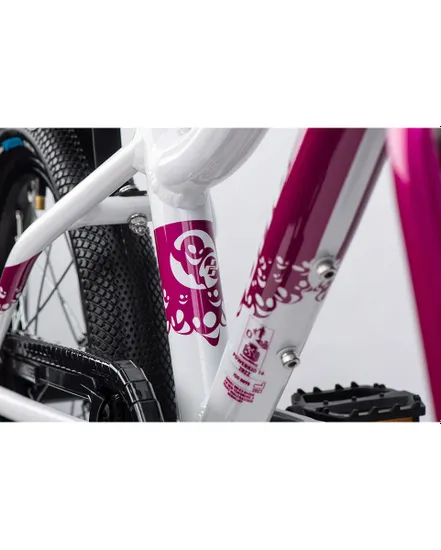 Vélo Enfant POWERKID 16 Blanc/Magenta