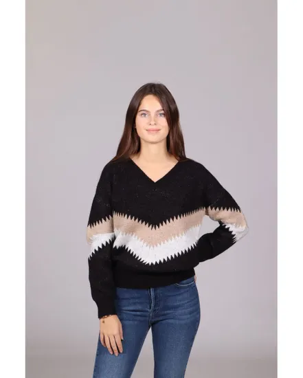 Pull jacquard femme Femme PULL Noir