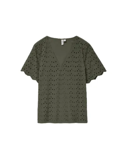 Top Femme V Bala S S V Neck Top Wvn Btq