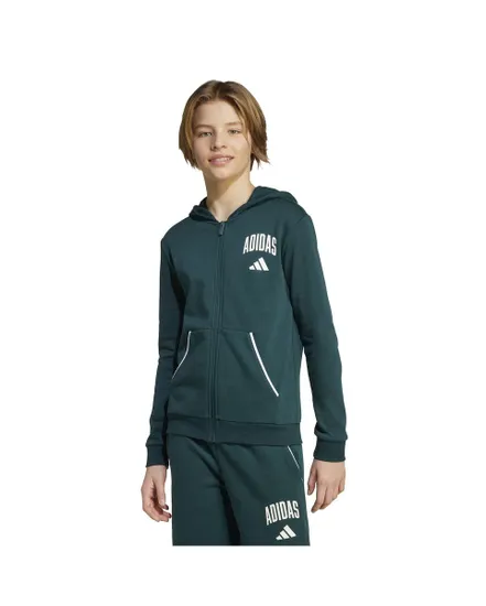 Sweat à Capuche avec Zip Enfant J CLGT FT FZ Vert