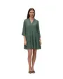 Robe Femme Manches Longues Col V Imprimé
