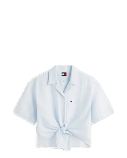 Chemise Femme Tie Front Linen Shirt