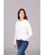 Pull en maille à capuche femme Femme SWEATERIE Blanc