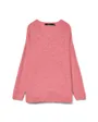 Pull Femme VMCREWLEFILE LS V-NECK BLOUSE NOOS Rose