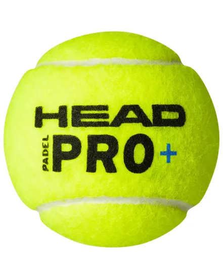 Lot de 3 balles de tennis HEAD PADEL PRO + – 6 DZ Jaune