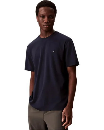 T-shirt col rond Homme SS SUPIMA CHEST EMB CREWNECK TEE Saphir Foncé