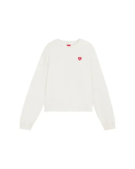 Sweat col rond Femme DEROXINA 7 Blanc Clair