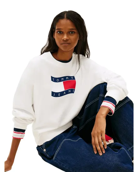 Sweat Femme Boxy Wavy Flag Crew