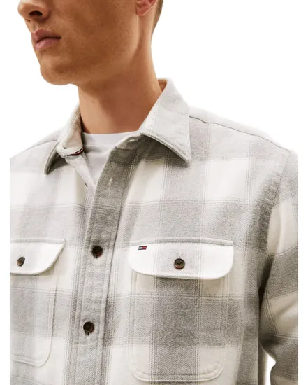 Surchemise Homme FLANNEL CHECK SHIRT JACKET Gris Chiné