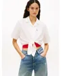 Chemise Femme TJW TIE FRONT LINEN SHIRT Blanc
