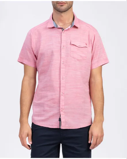 Chemise manches courtes Homme CHEMISE MC Rose