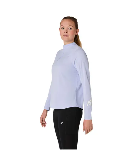 Haut d'entrainement Femme ICON 1/2 ZIP LS TOP Bleu