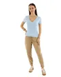 T-Shirt Femme Slim Essential Rib V