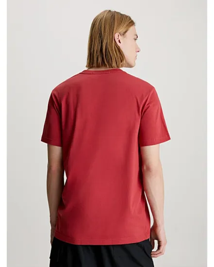 T-shirt Homme CK EMBRO BADGE TEE Rouge