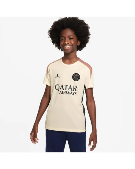 Maillot de football Enfant PSG Y NK DF STRK SS TOP K3R Beige