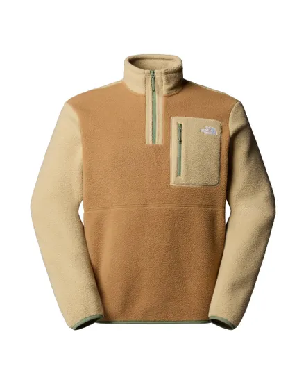 Polaire col zip Homme M YUMIORI 1/4 ZIP Marron