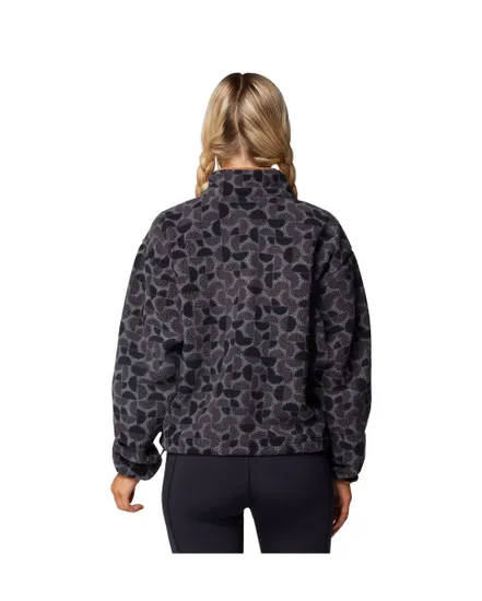 Polaire Femme HELVETIA II PRINTED CROPPED HALF SNAP Noir