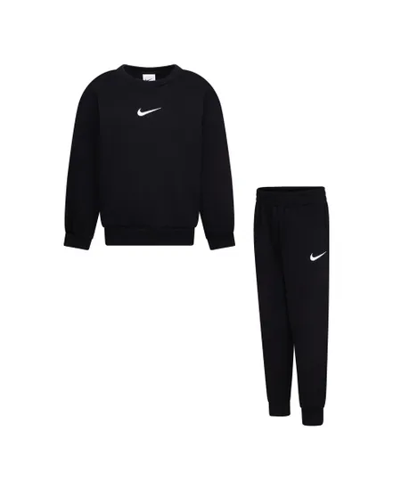 Ensemble de survetement Jeune enfant NKN ESSENTIAL FLEECE CREW SET Noir