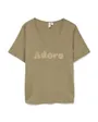 T-shirt col V Femme VMFADORA S/S V-NECK T-SHIRT JRS BTQ GA Vert
