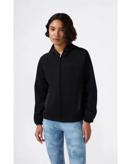 Sweat zip à capuche Femme Noir
