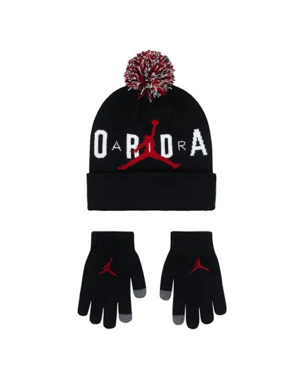 Set bonnet + gants Enfant JAN JORDAN HBR POM BEANIE SET Noir