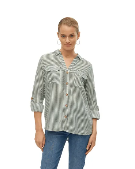 Chemise Femme VMBUMPY L/S Shirt New Wvn Noos
