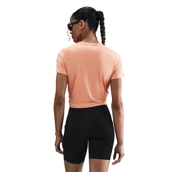 T-shirt Femme W NK ONE CLSC DF TWST SS TP WT Orange